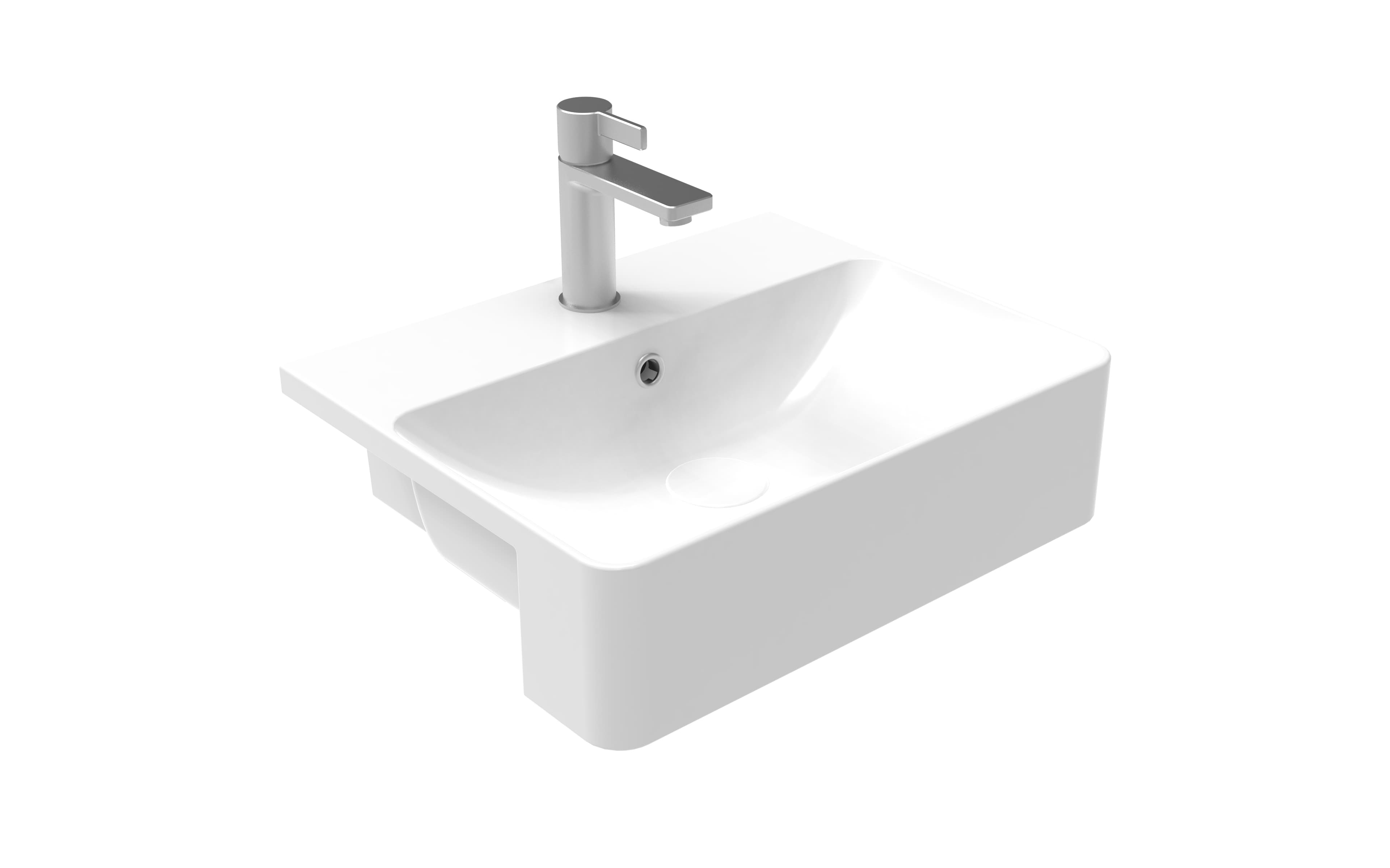 Capri Yarı Ankastre Lavabo 40x50 cm